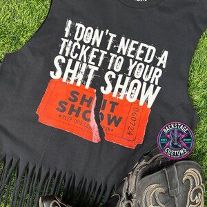 🔴CLOSE OUT |  Koe Sh*t Show Fringe Muscle Tank